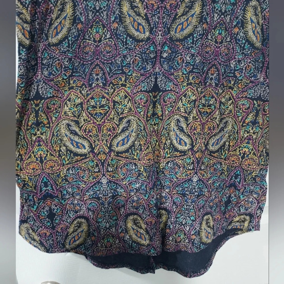 Lucky Brand Bohemian Style Short Sleeve Shirt in Size 1X - Picture 4 of 8